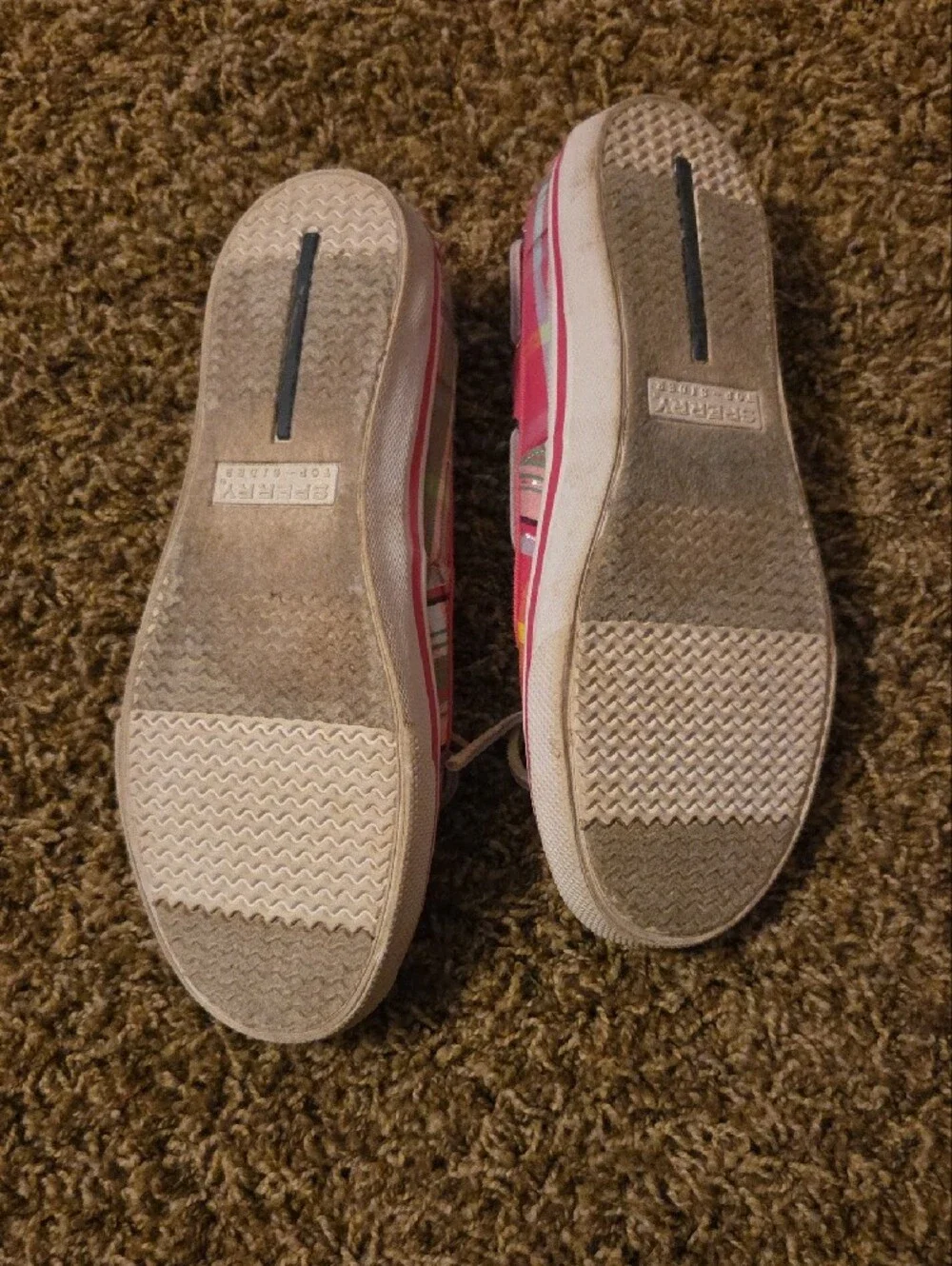 Sperry Top Sider Pink Plaid Kids Moccasins